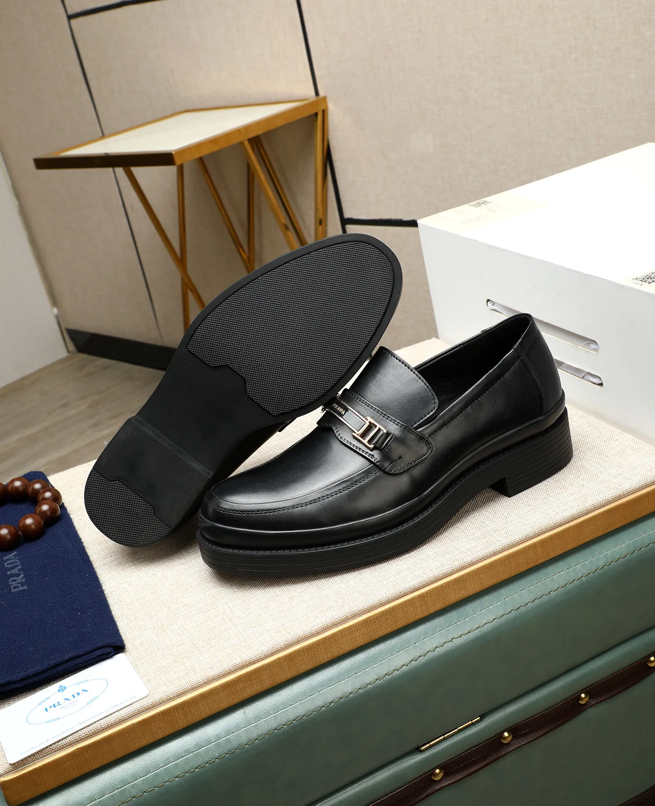 Men's men's shoes 💰540 (water-dyed cow leather) 📛📛PRADA high-end counter's latest formal business leather shoes 👔original and highest quality! Imported from Italy 🇮🇹 first-layer calfskin fabric ➕ cowhide lining Original outsole Formal size: 38➖44 (45 customized)